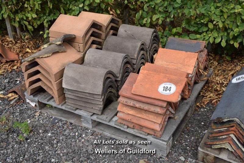 *PALLET OF APPROX SIXTY MIXED RIDGE TILES