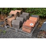 *PALLET OF APPROX SIXTY MIXED RIDGE TILES