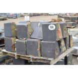 *PALLET OF APPROX TWENTY EIGHT BLUE SOFT KERB EDGING BLOCKS