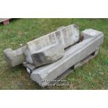 *PALLET OF FOUR STONE SILL SECTIONS, VARIOUS SIZES