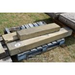 *PALLET OF THREE STONE SECTIONS, VARIOUS SIZES