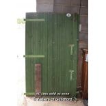 *PAIR OF GREEN PAINTED STABLE DOORS, EACH 1240 X 2090