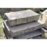 *PALLET OF TWO LARGE YORK LANDING STONES, THE LARGEST 1240 X 830 X 150