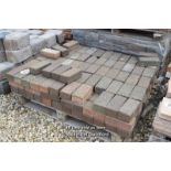 *PALLET OF APPROX ONE HUNDRED AND SEVENTY RED AND BROWN PAVERS