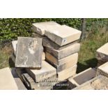 *PALLET OF FORTICRETE BUFF SINGLE WEATHER WALL COPING, APPROX 11.5 LINEAR METRES