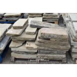 *PALLET OF MIXED YORK FLAGSTONE, RANDOM LENGTHS AND THICKNESSES, APPROX 6 SQUARE METRES