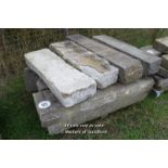 *PALLET OF MIXED STONE KERBING, APPROX 40 LINEAR FT, VARIOUS SIZES