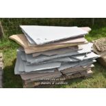 *PALLET OF MIXED LIMESTONE SLABS, APPROX 20 SQUARE METRES, IDEAL FOR CRAZY PAVING