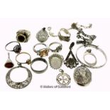 *Selection of mostly silver jewellery, gross weight 84.9 grams (Lot subject to VAT)