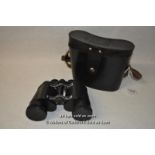 A pair of Russian 12 x 40 binoculars in leather case.