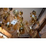 DECORATIVE BRASS FIVE BRANCH CANDELABRA