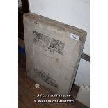 PAIR OF LITHOGRAPHIC STONE DEPICTING HORSE INTERESTS