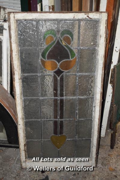 LARGE LEADLIGHT WINDOW PANEL, 620 X 1220 (TO MATCH LOT 1130)