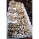 COLLECTION OF DECORATIVE STONE CORBEL PIECES