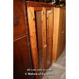 PINE GLAZED DOUBLE CUPBOARD WITHOUT SHELVES, 910 X 400 X 1800