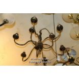 BRASS NINE BRANCH CANDELABRA