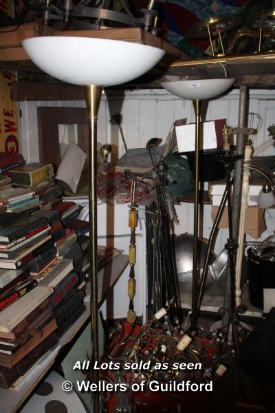 APPROX SIX MIXED FLOOR LAMPS INCLUDING A MATCHING PAIR