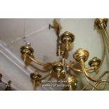 ORNATE BRASS FIVE BRANCH CANDELABRA