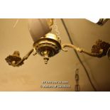 ORNATE BRASS THREE BRANCH CANDELABRA