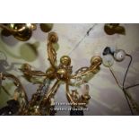 ORNATE BRASS FIVE BRANCH CANDELABRA