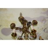 ORNATE BRASS FIVE BRANCH CANDELABRA