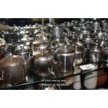 VERY LARGE QUANTITY OF STAINLESS STEEL TEA POTS AND JUGS