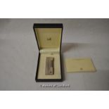 A Dunhill cigarette lighter, number 15881, with box and original receipt dated 16.12.00