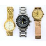 Three gentleman's wristwatches including two Seiko and a vintage Rotary.