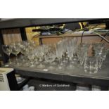 A quantity of stemware including champagnes, wines etc