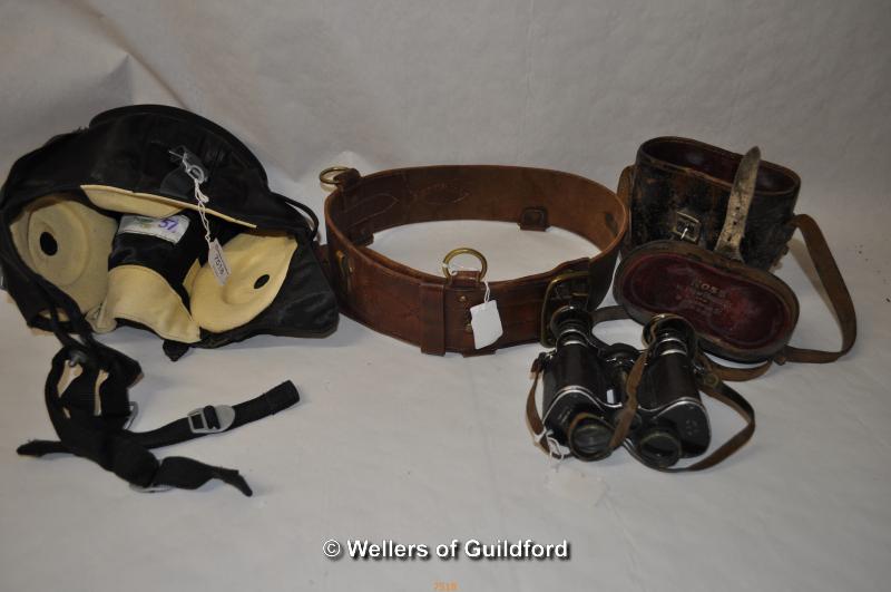 Russian pilot's cap/helmet, 1984, made of leather with built in headphones; a brown leather military