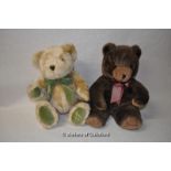 Two Harrods teddy bears, one dated 1995.