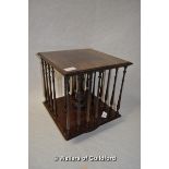 An Edwardian mahogany table top revolving bookcase, 30 x 30cm.