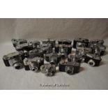 Nineteen mixed vintage cameras including Koroll, Felica, Ajax, Paxina, Koinor, Comet etc