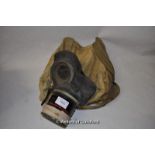 *Vintage gas mask, in bag