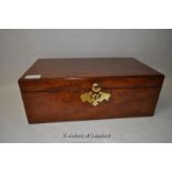 *Mahogany lined boxed with brass handles, lock and key (Lot subject to VAT)