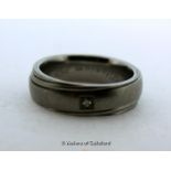 *Titanium 0.03ct Diamond Wedding band 3.3g (Lot subject to VAT)