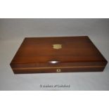 *Mahogany collectors box and canteen box with tray (as found) (Lot subject to VAT)