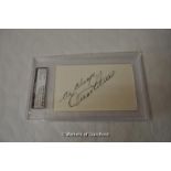 *Signature of Oscar Peterson, jazz pianiat, within PSA index card (Lot subject to VAT)