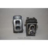 Two TLR cameras - MamiyaFlex Junior with Towa Koki 7.5 lenses and Rollop with Ennagon 75mm lenses