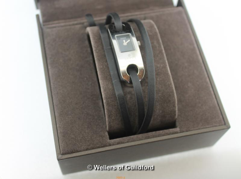 Gucci Leather Wrap Watch - Image 2 of 2