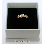 Daisy London Silver Daisy Ring, Size N, 2.7g. Tests as Sterling Silver