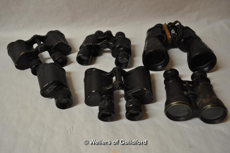 Collection of binoculars including Optolyth, Kershaw, Dolland, Carl Schulz etc