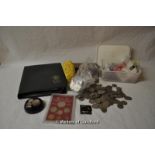 An accumulative collection of British coins, mostly base metals, some in album; a few silver,