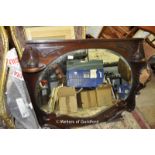 *Large mahogany over-mantle mirror (Lot subject to VAT)