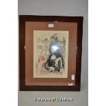 After Nicolae Nobilescu, Da Vinci illustration, limited edition print 25/90, signed in pencil.