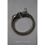 A Silver Bracelet with Dragons Heads, 96.9g