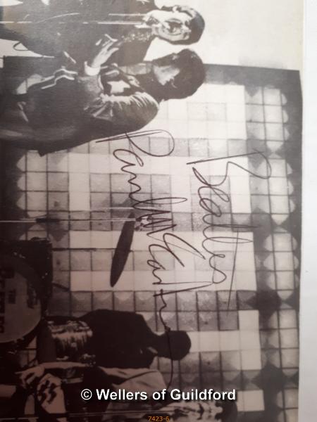 Beatles autographs: a loose magazine page entitled Beatles Take a Bow, signed by Ringo Starr, George - Image 7 of 10