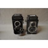 Two TLR cameras - Minolta Autocord with Kokkor 75mm lenses and Reflekta II witj Pololyt 75mm lenses