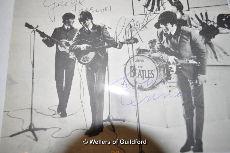 Beatles autographs: a loose magazine page entitled Beatles Take a Bow, signed by Ringo Starr, George - Image 2 of 10