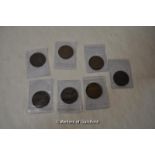 *Six coins - Victorian 1861 Jersey 1/13th of Shilling (Lot subject to VAT)